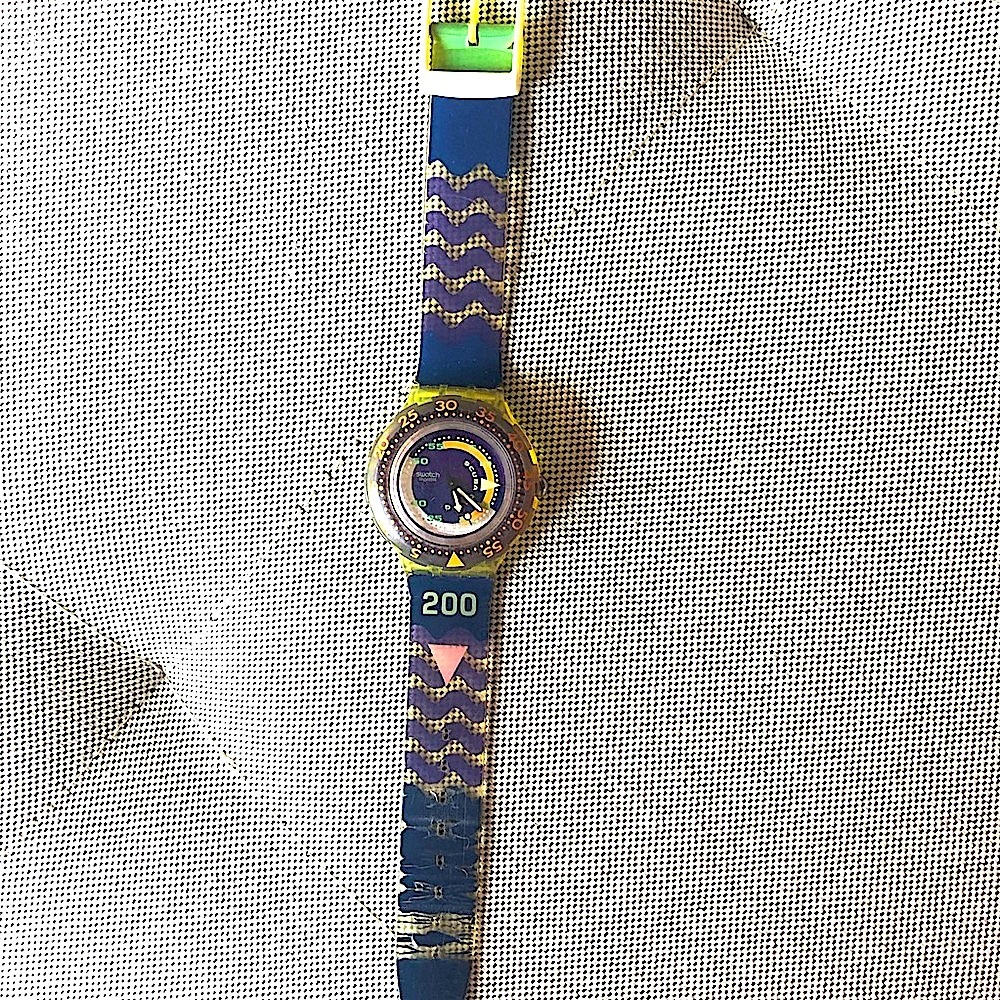 RARE Collectible vintage 90s SCUBA Swatch watch waterproof 1992 - Picture 4 of 7